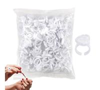 Anneaux De Colle - 100pcs Lash Glue Rings Rings Washing Supplies | Coupages À Colle Jetable Réglables, Support D'adhésif Intelligent Pour Extensions De Cils, Encre De Tatouage, naiil art, miicrobladin