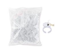 Anneaux De Colle 100PCS - Porte-anneaux De Colle Smart Lash | Anneaux De Colle À Cils Réglables, Porte-colle Portable Pour Peinture, Rouge À Lèvres, Gobelets À Colle Adaptés Aux Débutants