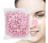 Anneaux de colle - 2,3 x 1,3 cm PP - Lot de 100 réglables - Support intelligent - Outil d'arrimage jetable - Parfait pour les artistes d'extension de cils, les tâches de mélange d'encre