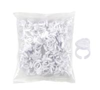 Anneaux de colle de cilon, tasses intelligentes Tasses de cils Extensions de cils fournit 100pcs, réglables Smart Glue Cups Extensions de cils Supplies Glue Portez pour à lèvres encre