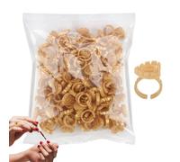 Anneaux De Colle De Cils - 100pcs Tasses Adhésives Jetables | Porte-colle De L'extension Des Cils Réglables, Bague De Colle Intelligente Pour Les Artistes De Cil, Pigment De Tatouage, Rouge À Lèvres,