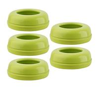 Anneaux de collier de biberon - Ensemble d'anneaux à vis résistant à la fuite de 5 pièces, Système de fixation des mamelons | Pièces de remplacement de bouteille en verre, accessoires d'alimentation s