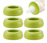 Anneaux de collier de biberon - Paquet de 5 anneaux de tétine de remplacement à vis Conception durable et anti-fuite compatible avec les biberons en verre Accessoires d'alimentation pour bébé faciles