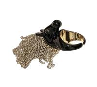 Anneaux de conception de tête de zèbre ouverte à la mode avec des glands fluides accessoire en alliage réglable bijoux d ' animaux uniques élégant non conformiste