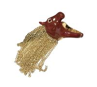 Anneaux de conception de tête de zèbre ouverte à la mode avec des glands fluides accessoire en alliage réglable bijoux d ' animaux uniques élégant non conformiste