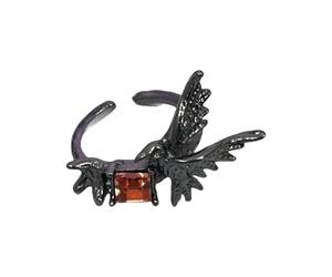 Anneaux de corbeau esthétiques sombres style punk bijoux unisexe réglable en alliage durable pour elle mystérieuse corneille