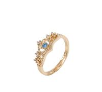 Anneaux de couronne creuse en or pour les femmes bague de couronne réglable à la mode mariage bijoux léger luxe ins style bague cadeau