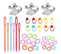 anneaux de crochet, 20 anneaux marqueurs de mailles, anneaux de crochet pour les doigts, boucles de tricot r glables, marqueurs de mailles pour l