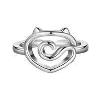 Anneaux de crochet en métal - Anneaux de guidage de fil - Bijoux tendance - Ornement tendance pour les amateurs d'artisanat - Taille réglable, Silver, Comme décrit, Comme décrit.