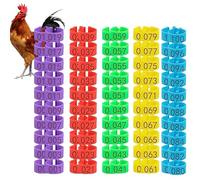 Anneaux De Cuisse De Poulet | 100 Pièces Numérotées Clip D'anneau De Cuisse De Poulet | Paquet De Anneaux De Pied De Volaille | 5 Couleurs Anneaux De Marquage pour Poulets Canards Pigeons