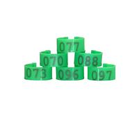 Anneaux de cuisse volaille | Utilisation multicolore M 100 pièces : identifier les petites volailles et les oiseaux(Green)