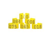 Anneaux de cuisse volaille | Utilisation multicolore M 100 pièces : identifier les petites volailles et les oiseaux(Yellow)