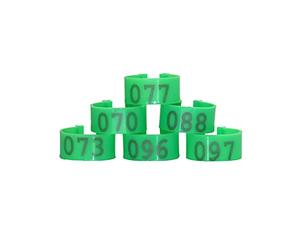 Anneaux de cuisse volaille | Utilisation multicolore M 100 pièces : identifier les petites volailles et les oiseaux(Green)
