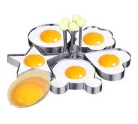 Anneaux De Cuisson En Acier Inoxydable, 5 Pièces, Pour ?Ufs Au Plat, Omelettes Et Crêpes - Formes Amusantes Incluses