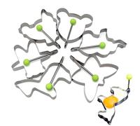 Anneaux de cuisson pour œufs - Moule à œufs en acier inoxydable, moule à frire mignon 6 pièces | œuf de petit déjeuner McMuffins, accessoire de cuisine pour pancakes, anneaux amusants de cuisine