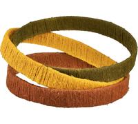 Anneaux de décoration en jute 30cm Ø en jaune ocre marron, Décoration murale Couronne de porte 4cm de large Set de 3