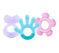 Anneaux de dentition 3 étapes - NUBY - 3 Step Teether - Compatible avec le réfrigérateur - Dès 3 mois - Bleu / Violet / Rose