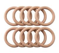 Anneaux de dentition en bois, 10 pièces anneau de dentition en bois pour bébé, bracelet en 70 mm, sucettes artisanales, anneaux, accessoires soulagement, connecteur pendentif