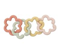 Jollein Anneaux de jeu bébé Flowers – Silicone & nylon, sans BPA – Dès 3 mois