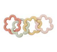 Jollein Anneaux de jeu bébé Flowers – Silicone & nylon, sans BPA – Dès 3 mois