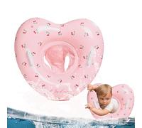 Anneaux de flottaison pour piscine - Anneau de natation gonflable en cœur portable avec poignées | Swim Tube Blow Up Water Play Accessory pour de plus de 6 mois