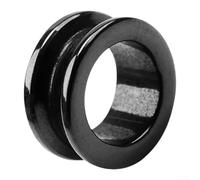 Anneaux de guidage pour moulinet de pêche en acier inoxydable, paroi intérieure lisse polie, faible friction, anti-casse (noir, 12 x 8 x 5 mm)