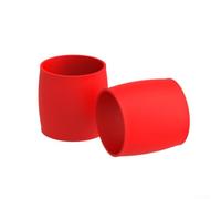 Anneaux de guidon en silicone hautement élastique pour vélos de route, extrémité de barre antidérapante sécurisée avec anneau fixe amovible, taille 25-32 mm, noir (rouge)
