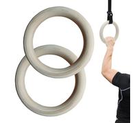 Anneaux De Gymnastique En Bois | 2 Pièces Poignées Adaptées Au Mouvement Pour La Callisthénie - 19 X 19 X 2,5 Cm, Anneaux D'entraînement De Poids Corporel De Conception Inclusive, Pour Exercices De Fi