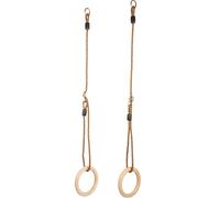 Anneaux de gymnastique en bois beige TU