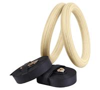 Anneaux de gymnastique réglables avec boucle longue, bois 32 mm 25 mm avec échelle