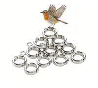 Anneaux de Jambe de Perroquet Anti-évasion, Anneaux Ouverts en Forme de U pour perroquets, aras, calopsittes, Pigeons, utilisés dans Les Exercices de vol 10 pièces 10mm