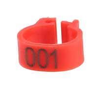 Anneaux de Jambe d'oiseau Multicolore Bandes de Jambe d'oiseau Anneaux de Jambe de volaille en Plastique Set Anneaux d'agrafe numérotés Pigeon Anneaux de Jambe de 8 mm pour Oiseau de volaille(Rouge)