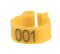 Pssopp Anneaux de Jambe d'oiseau Multicolores en Plastique Set de 8 mm pour volaille et Pigeons Bandes numérotées durables Idéal pour l'identification avicole Jaune Vif résistant