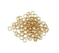 Anneaux de jonction 100-200pcs/lot Stainless Steel Open Jump Rings Split Single Loop Ring for DIY Charms Jewelry Making Accessories(Gold 100Pcs,0.8X7mm)