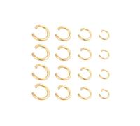 Anneaux de jonction 100-200pcs/lot Stainless Steel Split Rings Open Jump for DIY Jewelry Finding Making Connector Accessories(Gold 100pcs,1.0x10mm)