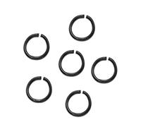 Anneaux de jonction 100-200pcs Stainless Steel Split Rings Open Jump Connector DIY Necklace Bracelet Making Jewelry Findings(7mm Black X100pcs)