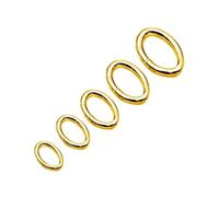 Anneaux de jonction 200pcs 4 5 6mm Stainless Steel Oval Jump Rings &Split Connectors for DIY Jewelry Making Bracelets Necklace Finding(Gold,0.5x3x4mm-200pcs)