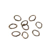 Anneaux de jonction 300Pcs/Lot 4-7mm Metal Oval Jump Rings Split Connectors Open for DIY Jewelry Finding Making Supplies(Color 1,5x6mm)