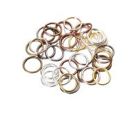 Anneaux de jonction 50-200pcs DIY Jewelry Findings Open Single Loops Jump Rings Split Ring for Making Connectors(Color 2,6mmX200PCS)