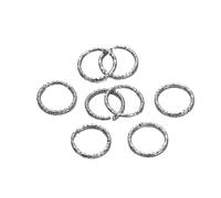 Anneaux de jonction 50pcs 8-14mm Stainless Steel Round Jump Rings Twisted Open Split jump rings Connector for DIY Jewelry Makings Supplies(Steel02 8mm)
