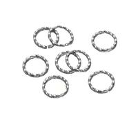 Anneaux de jonction 50pcs 8-14mm Stainless Steel Round Jump Rings Twisted Open Split jump rings Connector for DIY Jewelry Makings Supplies(Steel01 14mm)