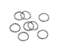 Anneaux de jonction 50pcs 8-14mm Stainless Steel Round Jump Rings Twisted Open Split jump rings Connector for DIY Jewelry Makings Supplies(Steel01 10mm)