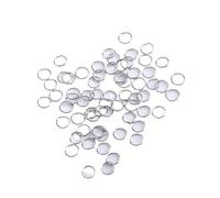 Anneaux de jonction Jump Rings for Jewelry Making,Brass Open Connecting for DIY Accessories(Rhodium plated,0.5mmx4mm-200pcs)