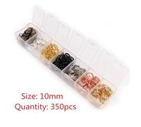 Anneaux de jonction One Set Box 3 4 5 6 7 8 10mm Colors Open Jump Rings Split Link Loop for DIY Jewelry Making Findings Connector(Mixed 10mm 350pcs)