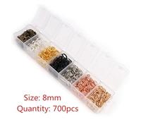 Anneaux de jonction One Set Box 3 4 5 6 7 8 10mm Colors Open Jump Rings Split Link Loop for DIY Jewelry Making Findings Connector(Mixed 8mm 700pcs)