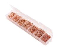 Anneaux de jonction One Set Box 3 4 5 6 7 8 10mm Colors Open Jump Rings Split Link Loop for DIY Jewelry Making Findings Connector(1450pcs Rose Gold)