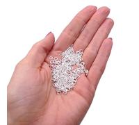 Anneaux de Jonction Ouverts Plaqués Argent 4 mm - 400 pièces (Épaisseur 0,7 mm) pour Création de Bijoux, Anneaux Solides pour Fermoirs, Pendentifs et Apprêts, Accessoire Essentiel Perles