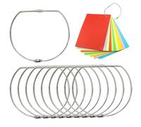 Anneaux de liant de 5 pouces 10pcs en forme danger en forme danger les anneaux liant, verrouillage facile et bague livre d'ouverture sécurisée avec verrouillage à vis pour les fiches, car