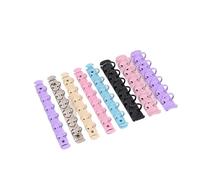 Anneaux de livres de bureau, Classeur à anneaux, 10 pièces, A7, accessoires matériels, de reliure, cahier, pince en métal, classeur bureau six trous(A7-20mm purple)