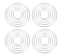 Anneaux de métal pour artisanat, 20 pcs de cerceaux métalliques en 5 tailles 2 à 6 pouces pour les fournitures de fabrication de couronnes.